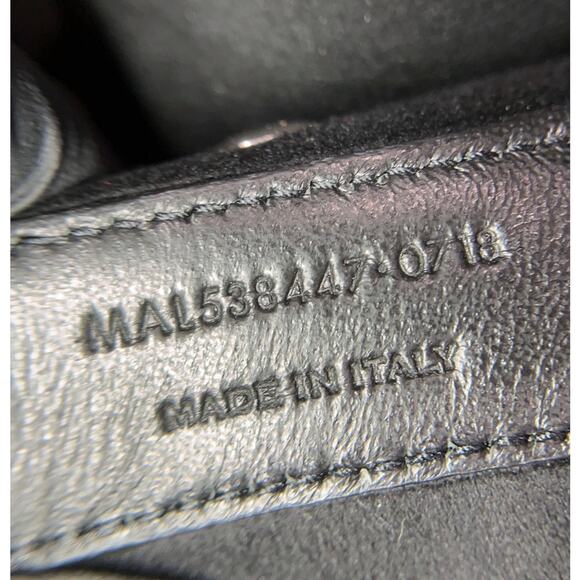 Yves Saint Laurent Black Leather Teddy Bucket Bag W Interior Snap Pouch W COA - Picture 6 of 13